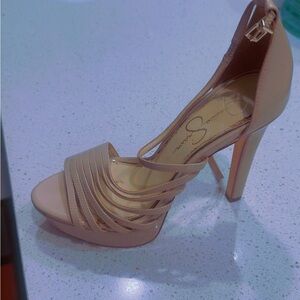 Elegant Nude High Heel Sandals